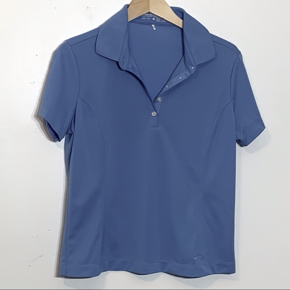 EUC Nike Golf Dri-Fit Pale Blue Polo Shirt